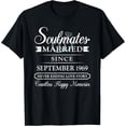 thumbnail image 1 of t-shirtCouple Married Since September 1969 53rd Wedding Anniversary T-Shirt mens t shirt，black，women，funny，misfits，men，journey, 1 of 4