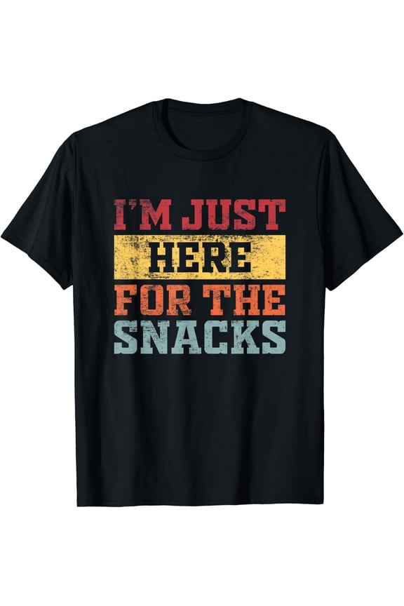 t-shirtI'm Just Here For The Snacks Shirt Funny Saying Toddler Kids T-Shirt mens t shirt，black，women，funny，misfits，men，journey