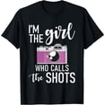 thumbnail image 1 of t-shirtIm the Girl who calls the Shots Photo Photography Women T-Shirt mens t shirt，black，women，funny，misfits，men，journey, 1 of 4