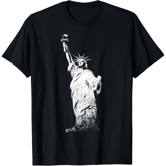 t-shirtNew York Statue Of Liberty Vintage US Skyline I Love NY T-Shirt mens t shirt，black，women，funny，misfits，men，journey