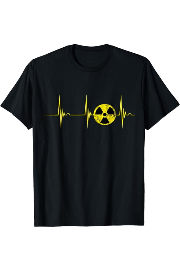 t-shirtNuclear Radiation Heartbeat EKG Pulse Fallout Symbol Sign T-Shirt mens t shirt，black，women，funny，misfits，men，journey