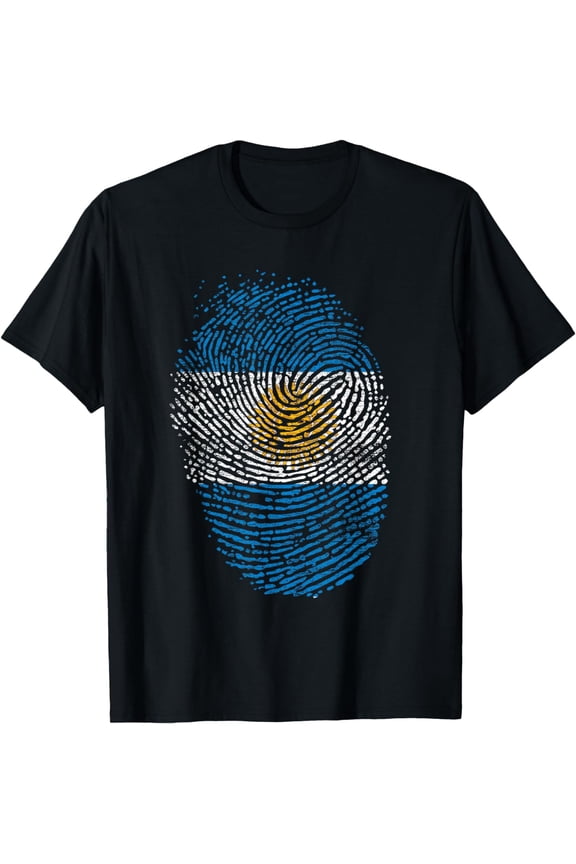t-shirtPatriotic Argentinian Fingerprint Flag Gift Argentina T-Shirt mens t shirt,black,women,funny,misfits,men,journey