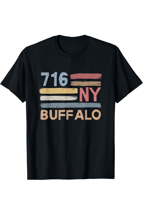 t-shirtRetro Buffalo Area Code 716 Residents State New York T-Shirt mens t shirt，black，women，funny，misfits，men，journey