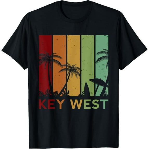t-shirtRetro Key West Florida Keys Tropical Vintage T-Shirt mens t shirt，black，women，funny，misfits，men，journey