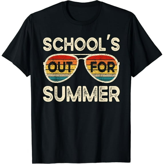 t-shirtRetro Last Day Of School Schools Out For Summer Teacher T-Shirt mens t shirt,black,women,funny,misfits,men,journey