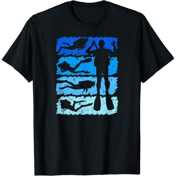 t-shirtScuba Diving Vintage Retro Scuba Diver Dive T-Shirt mens t shirt，black，women，funny，misfits，men，journey