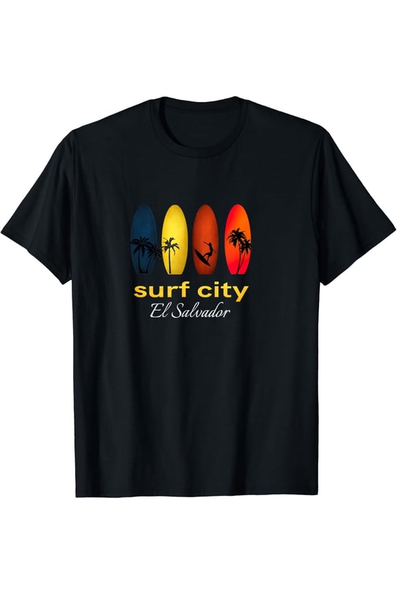 t-shirtSurf City El Salvador El Sunzal SV Sivar Salvadorian playas T-Shirt mens t shirt，black，women，funny，misfits，men，journey