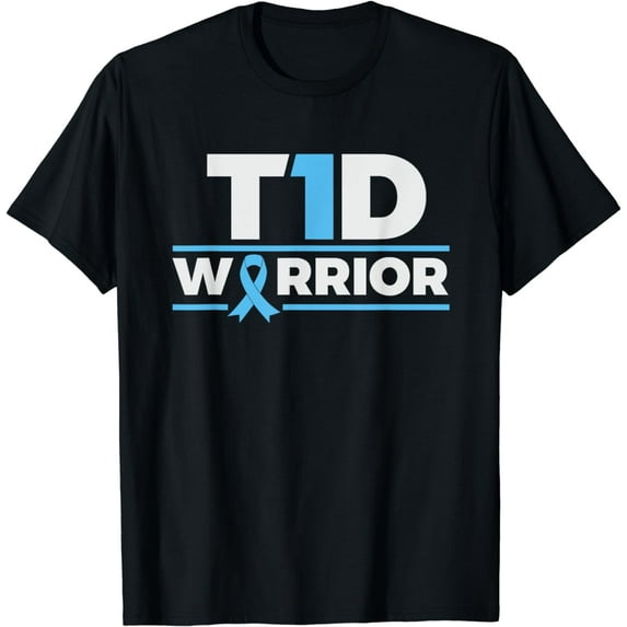 t-shirtT1D Warrior - Type 1 Diabetes Awareness Diabetic T-Shirt mens t shirt，black，women，funny，misfits，men，journey