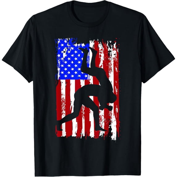 t-shirtVintage American Flag Wrestling T-Shirt mens t shirt,black,women,funny,misfits,men,journey