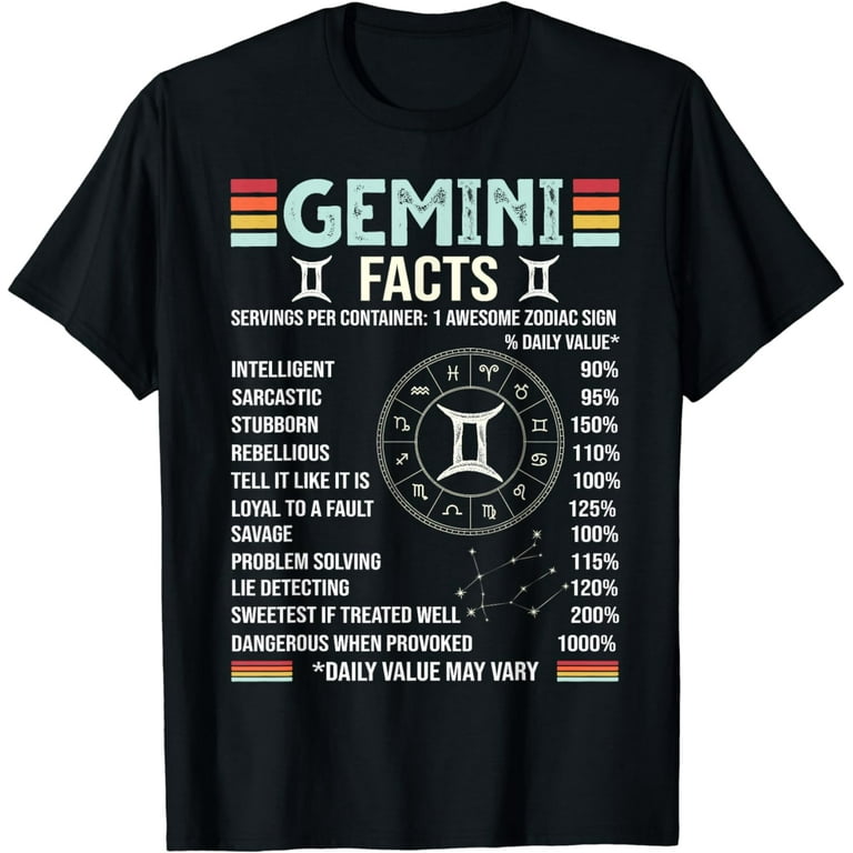 Gemini T-Shirt Funny Vintage Style Gemini Zodiac T-Shirt Gemini T-Shirt Funny Vintage Style Gemini Zodiac T-Shirt