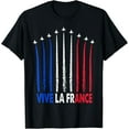 thumbnail image 1 of t-shirtVive La France Tshirt Bastille Day Party Flag Fête Nationale T-Shirt mens t shirt，black，women，funny，misfits，men，journey, 1 of 4
