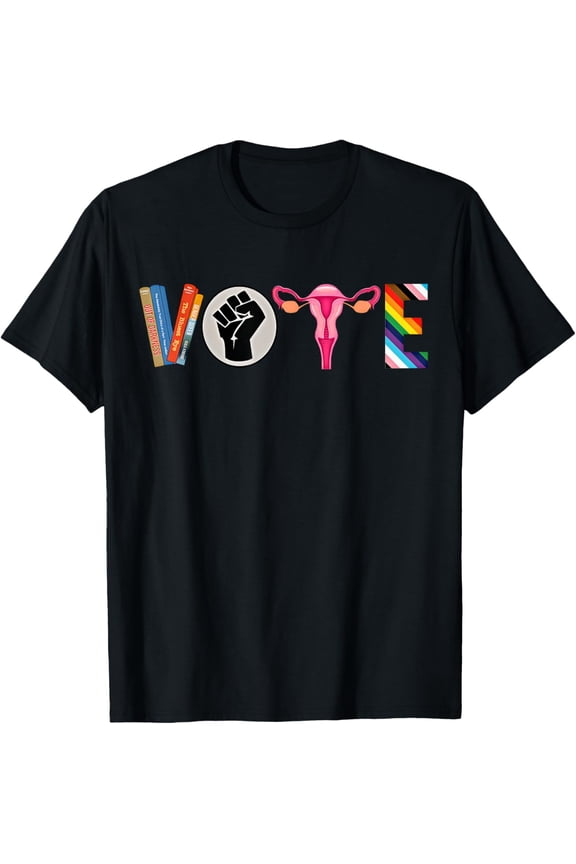 t-shirtVote Banned Books Reproductive Rights BLM Political Activism T-Shirt mens t shirt，black，women，funny，misfits，men，journey