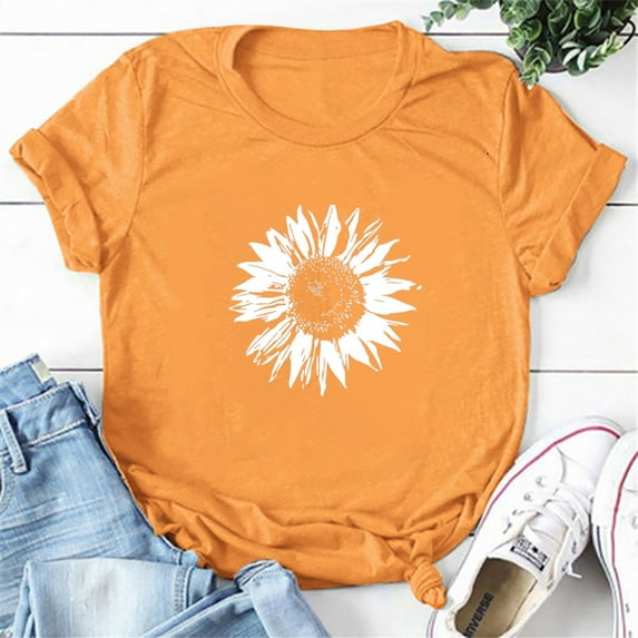 t shirts for women womens spring fashion 2023 summer clothes for teen girls shirts for women graphic tees graphic tshirts oversized graphic tees soft t shirts for women Yc-Orange