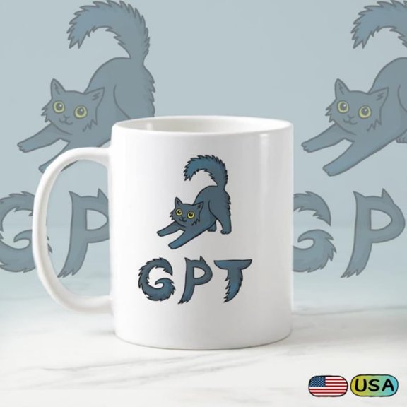 tGPT Mug, Funny AI t, Tech Humor Gift, Floral.jpg