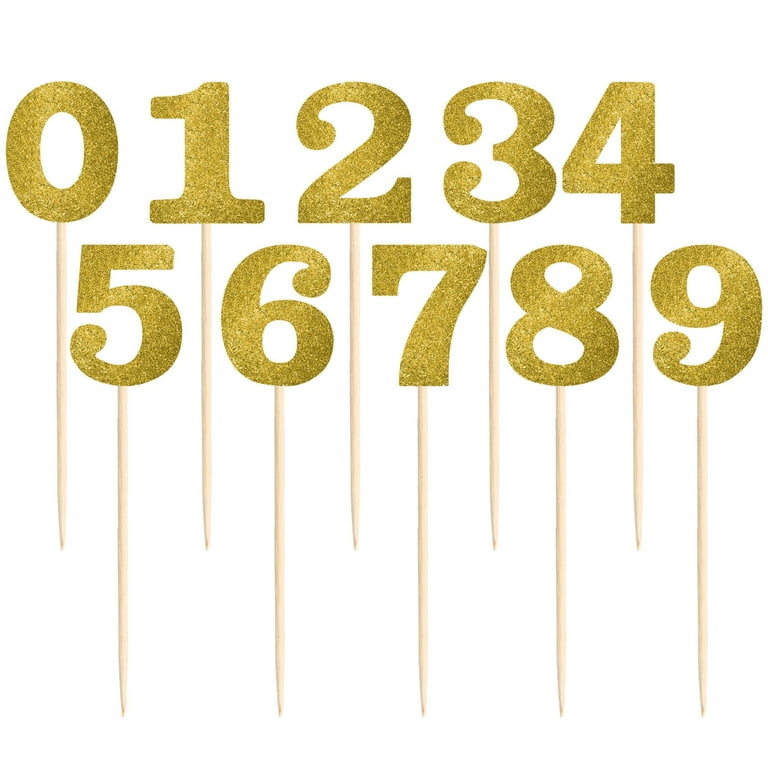 Gold Glitter Number Table Decoration Gold Glitter Number Table Decoration