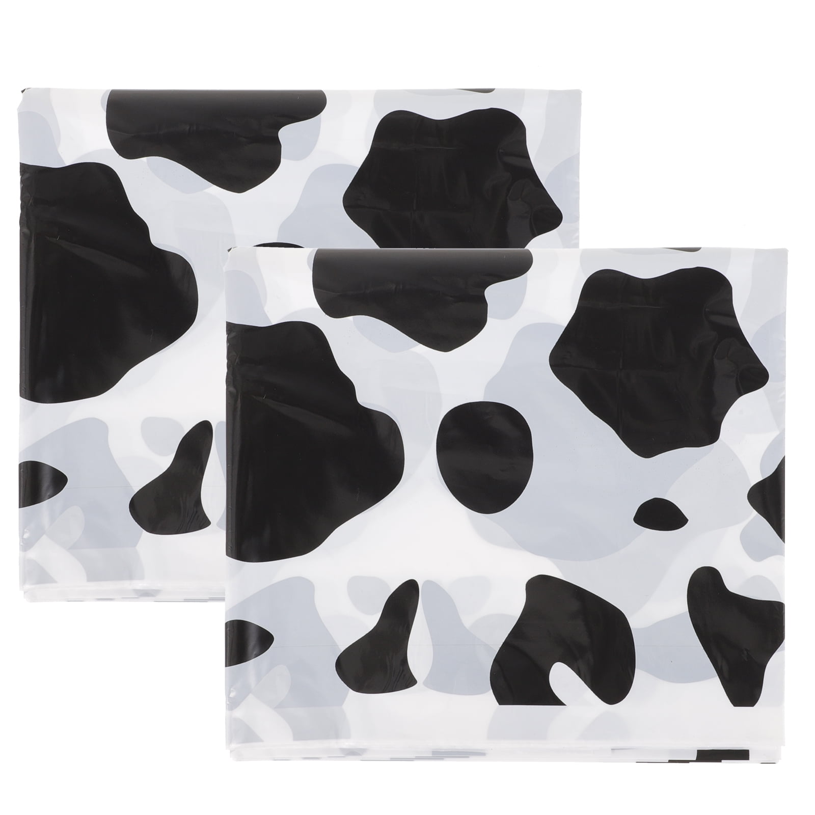 Cow Print Table Cloths 3-Pack - 54 X 72 Inch Farm Animal Theme Party Covers For Birthday, Picnic