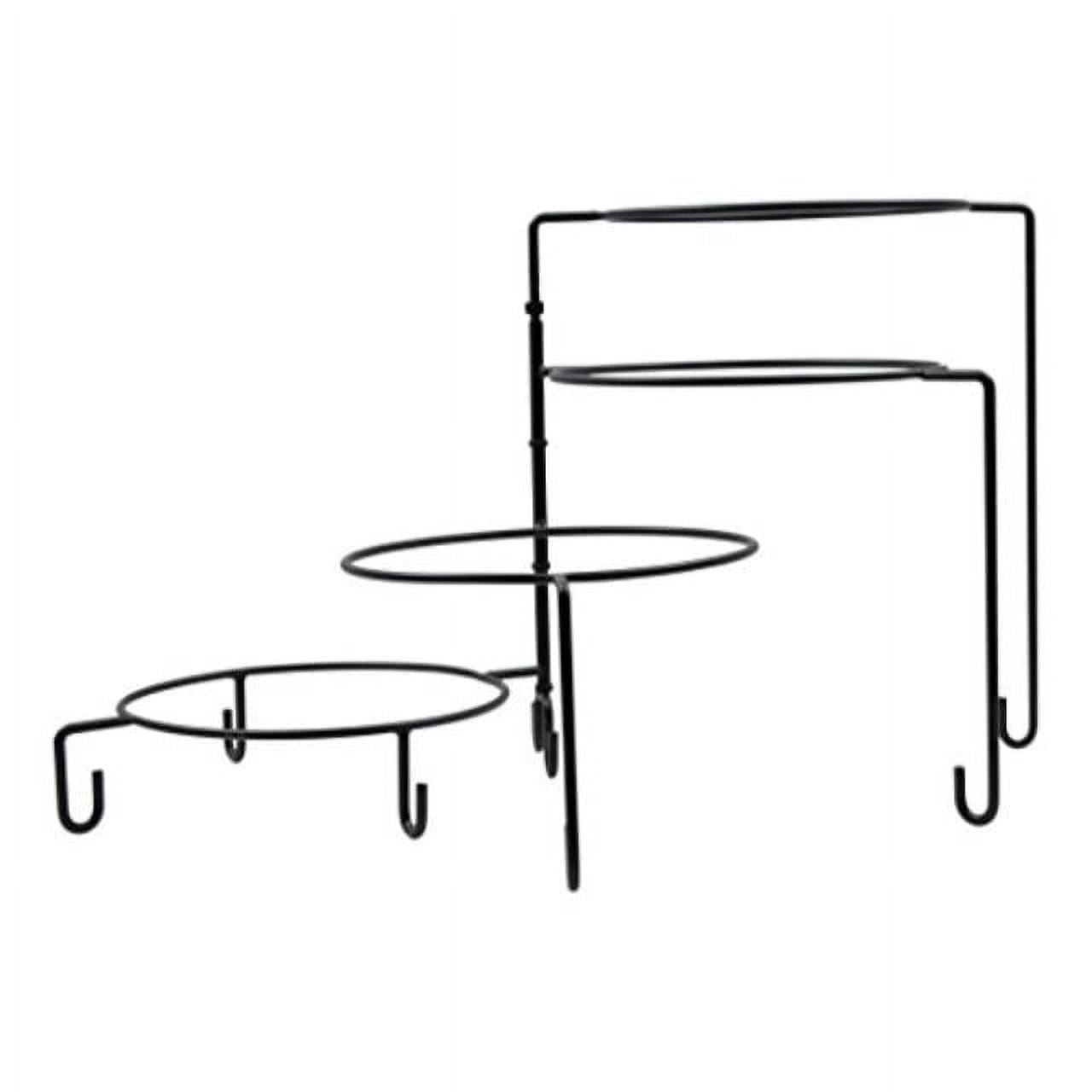 Black Metal Four-Tiered Swing Out Food Display Stand
