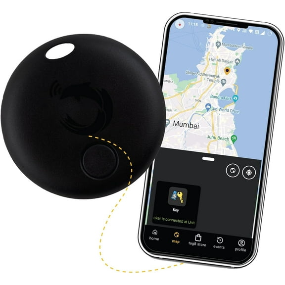 tag8 Dolphin Pro multiutility ble tracker | Key tracker, bag GPS locator, remote finder, toy tracker|Android & ioS | Separation alert, ring to find, Locate on map| battery included