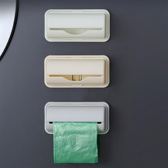 Taicans 1Pcs Plastic Bag Dispenser New Bin liner Dispenser Trash Bag Holder Dispenser for Plastic Bag Organizer Wall Mount Garbage Storage Bag Dispenser