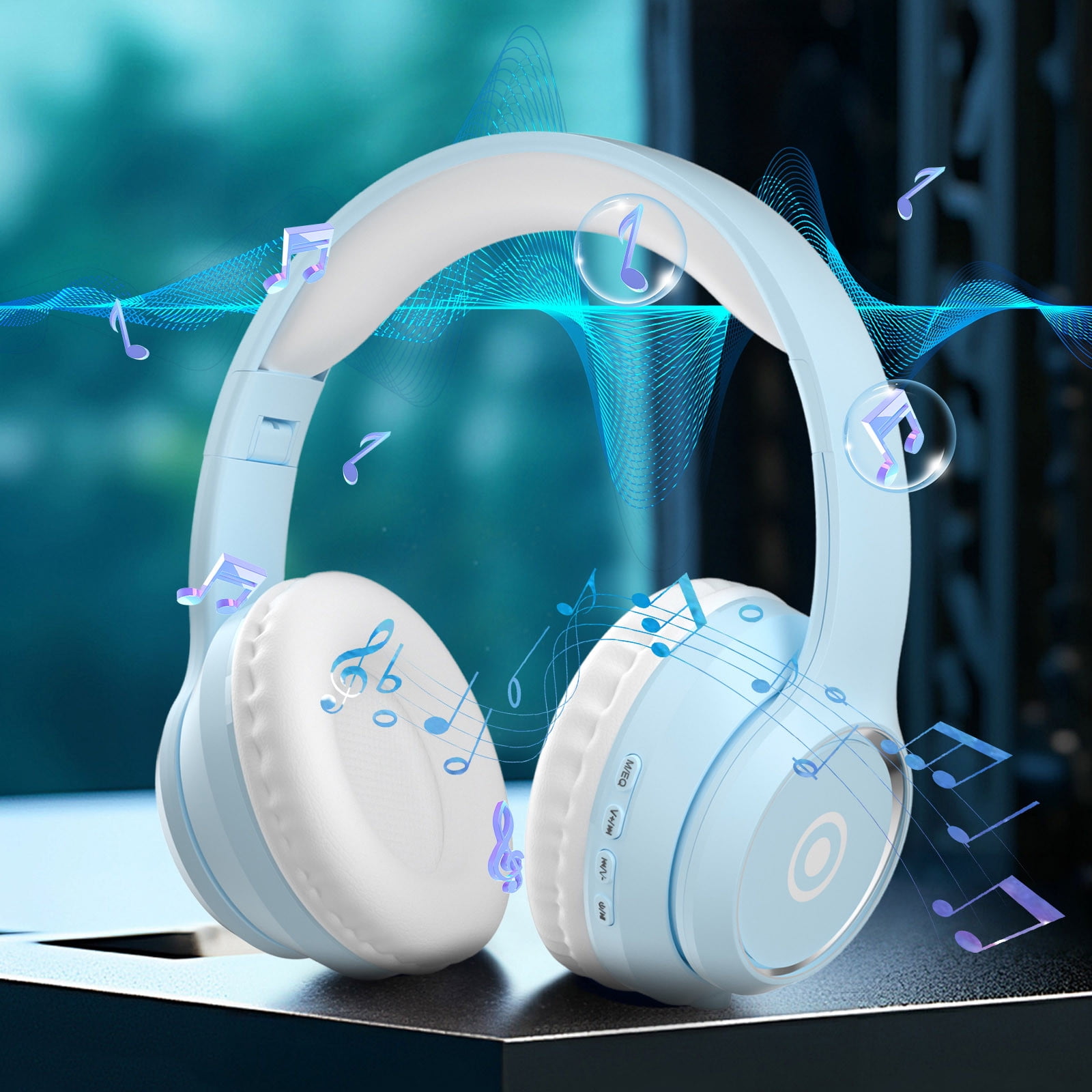 taicans 2024 New Over Ear Bluetooth Headphones Deep Bass Wireless