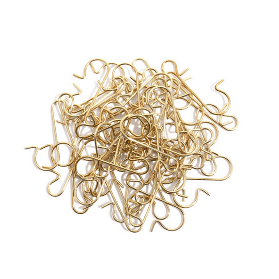 taicans 50 PCS Christmas Ornament Hangers S-Shaped Hangers Hook Swirl Christmas Tree Hanger Metal Hooks with Crystal Beaded