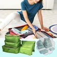 thumbnail image 1 of taicans 6 Set Waterproof Packing Cube Travel Organizer Clothes Storage Bags Luggage Organizer Pouch,Travel Storage Bags Clothing Sorting Packaging Cubes Compression Luggage Organizer Pouch-D, 1 of 4