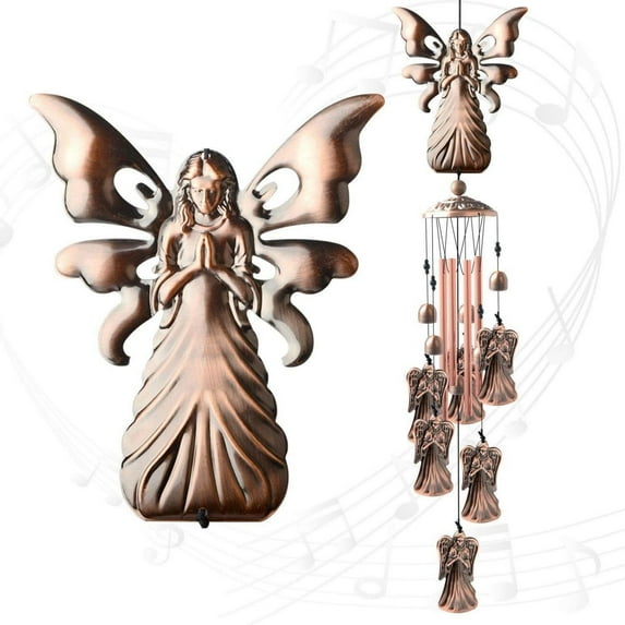 Taicans Butterfly Wind Chimes Outdoor,Retro Wind Chimes Bell,Mobile Butterfly Wind Chime,Garden Wind Chimes with Aluminum Tuned for indoor Outdoor Garden Patio Decor