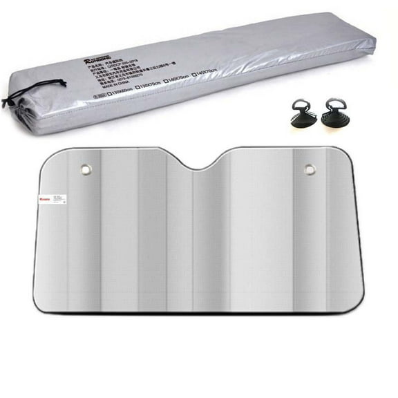 taicans Car Windshield Sunshade,Thicken 5-Layer Bubble Block Heat and Sun UV Rays,Car Windshield Sunshade Foldable Reflective Sun Visor (Silver)