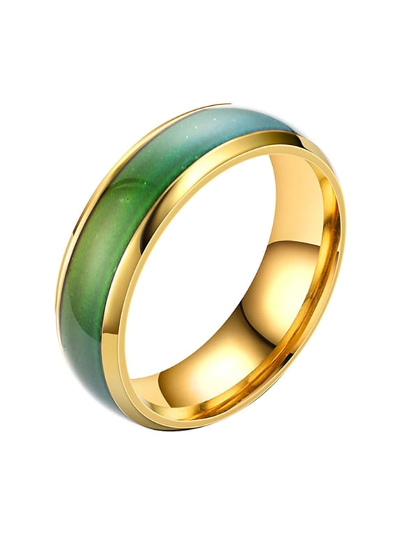 Color Changing Mood Ring Anxiety Fidget Relief Spinner Ring for Women(Size 6-12)