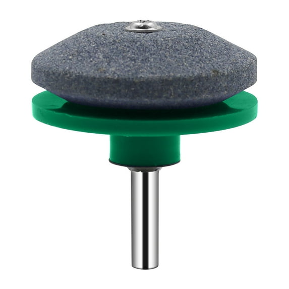 Taicans Corundum Lawn Mower Blade Sharpener,Lawn Mower Blade Sharpener,Universal Lawnmower Blade Sharpener,for Any Power Drill/Hand Drill GrindstSingles(Green)