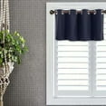 thumbnail image 1 of taicans Curtain Blackout Thermal Unlined Valance,Valance Curtain for Kitchen,Bathroom,Bedroom Short Window Rod Pocket Home Decor 29 Inch X 14 Inch Navy, 1 of 7