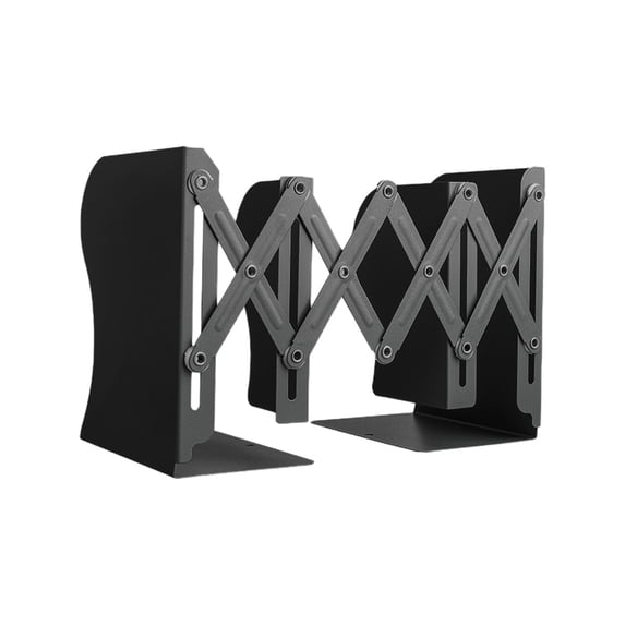 Taicans Desktop Adjustable Bookends Expandable Book Binder Holder,Metal Bookends for Heavy Books,Desk Book Holder for Shelves,Table Telescopic Bookshelf(Black)
