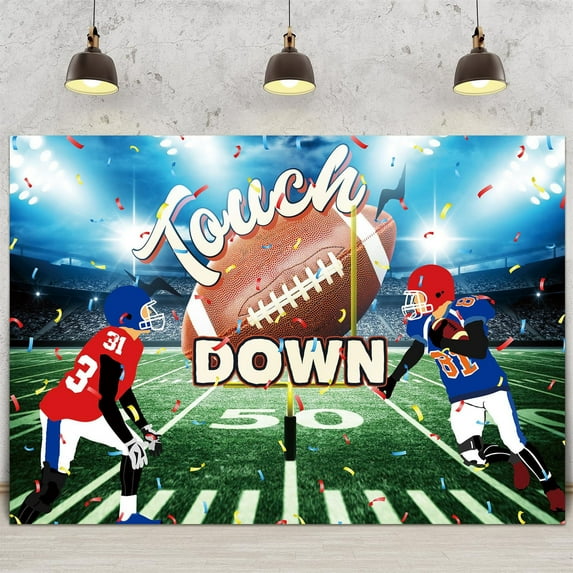taicans Football Birthday Party Decorations Super Football Bowl Game Backdrop Banner,Football Birthday Banner Super Football Bowl Party Decor-B
