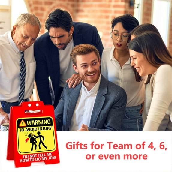 taicans Funny Desk Sign,"To Avoid Injury,Do Not Tell Me How To Do My Job!" Funny Fun Gag Desk Warning Caution Sign Cubicle Decor for Coworker Teammate Employee Boss