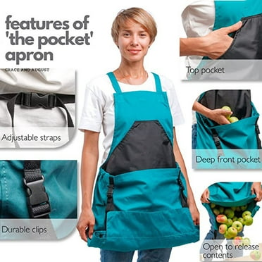 taicans Gardening Apron,Gardening Apron with Pockets for Women & Men,Garden Apron Internal Drawstring Bag