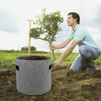 taicans Grow Bags,Garden Heavy Duty Non-Woven Aeration Plant Fabric Pot Potato Container,Grow Pots,Garden Plant Bags,Aeration Fabric Planters for Fruits,Vegetables and Flowers-Gray