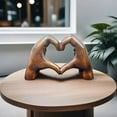 thumbnail image 1 of Taicans Heart Hand Sculpture,Wood Grain Home Decor,Mother's Day Gifts,for Room Shelf Coffee Table Dining Table Centerpiece,Birthday Gifts and Memorial Gifts for Women,Girlfriend Girls Mom, 1 of 6