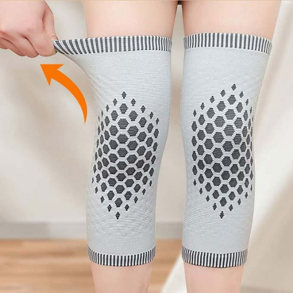 Taicans Knee Braces for Knee Pain,Thicken Thermal Knee Braces Leg Warmers Winter Breathable Knee Pads Leg Sleeves(XXL Grey)