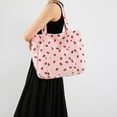 thumbnail image 1 of Taicans Large Capacity Corduroy Tote Bags for Women with Pocket,Strawberry Grocery Shoulder Bag,Fashion Corduroy Tote Bag Cow Print Bag Purses for Women Teen-Pink, 1 of 5