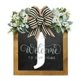 thumbnail image 1 of taicans Last Name Year Round Front Door Wreath,Last Name Welcome Sign for Front Door,26 Letter Farmhouse Wreath Wooden Hanging Sign Door Decoration Wreath,All Seasons Wreath for Home Decoration-J, 1 of 5