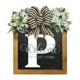 thumbnail image 1 of taicans Last Name Year Round Front Door Wreath,Last Name Welcome Sign for Front Door,26 Letter Farmhouse Wreath Wooden Hanging Sign Door Decoration Wreath,All Seasons Wreath for Home Decoration-P, 1 of 5
