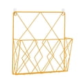 thumbnail image 1 of Taicans Metal Wire Wall Mounted Magazine Holder,Wall Mounted Magazine File Rack Organizer,Hanging Document Rack,Gold Wire Wall Book Rack Magazine Shelf(Gold), 1 of 7