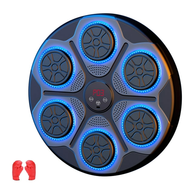 taicans Music Boxing Machine with Two Pairs of Gloves Upgraded 2.0 Smart Bluetooth Music Boxing Parent-Child Games Wall-Mounted Exercise Equipment for Home
