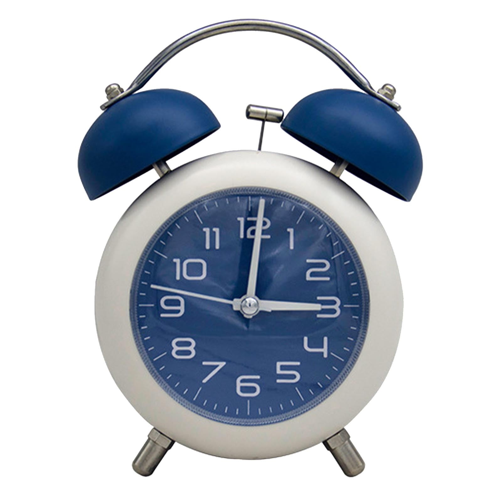 taicans Twin Bell Loud Alarm Analog Alarm Clock,Retro Twin Bell Alarm  Clock,Silent Non Ticking Small Clock with Night Light,Old Fashioned,for  Heavy ..., image size:1600x1600