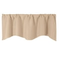 thumbnail image 1 of Taicans Windows Valance Curtain Blackout Thermal Unlined Beige Valance for Kitchen,Bathroom,Bedroom Living Room Short Window Rod Pocket 52 Inch X 18 Inch, 1 of 7