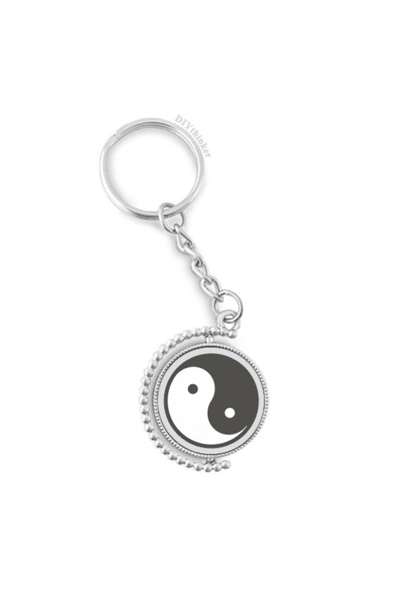 taichi china pattern rotatable keyholder disc accessories chain clip