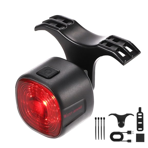 taillight,Rear Waterproof 6 Modes Mountain Bike Waterproof West Waterproof With 6 Bike Waterproof Road Bike Lamp Road Modes Brake Bike Rear Lamp Waterproof Lamp Bike Tail Rear 6 Bike