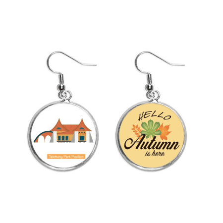 taiwan attractions taichung park pavilion earring dangle autumn earring jewelry