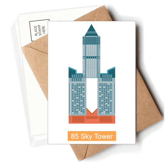 taiwan hotel 85 tower Postcards Envelopes Blank Note Cards Mailing