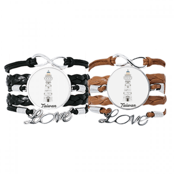 taiwan travel eluanbi lighthouse china bracelet hand strap leather wristband double set